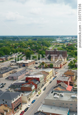 Aerial vertical of Thorold, Ontario, Canada in early spring Aerial vertical of Thorold, Ontario, Canada in early spring 103773356