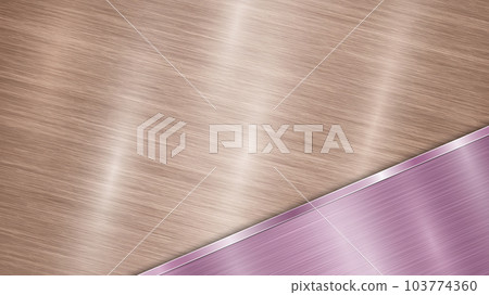 Metal background with polished plate 103774360