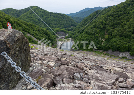 Embankment of Naramata Dam, Gunma Prefecture Embankment of Naramata Dam, Gunma Prefecture 103775412