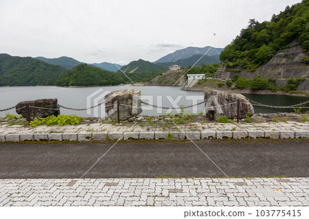Embankment of Naramata Dam, Gunma Prefecture Embankment of Naramata Dam, Gunma Prefecture 103775415