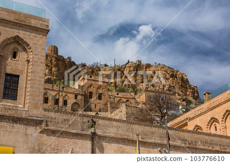 Mardin Castle on the mountaintop seen from the old town of Mardin, Turkey Mardin Castle on the mountaintop seen from the old town of Mardin, Turkey 103776610