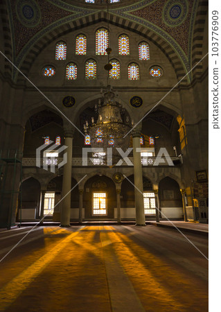 Sunlight entering the chapel of the Bruns Mosque in the city of Kayseri, Turkey 103776909