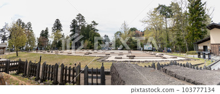 Sendai Castle Ruins (Aoba Castle Ruins) ``Sendai Castle Honmaru Ohiroma Ruins'' in Sendai City, Miyagi Prefecture 103777134