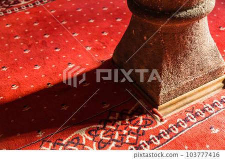 Inside the chapel of the mosque in the old town of Diyarbakir, Turkey 103777416