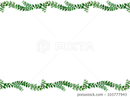 模擬水彩觀葉植物 pumila 邊框 103777943