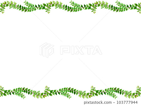 Analog watercolor foliage plant pumila border frame 103777944