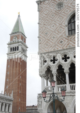 Bell tower of St. Mark's square 103779574