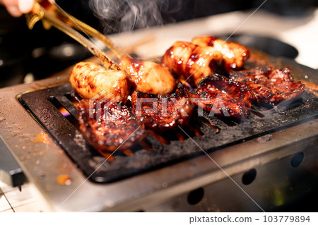 烤肉圖像 Kalbi 內臟 烤肉圖像 Kalbi 內臟 103779894