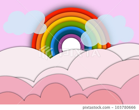 cloud and rainbow background are featured as the primary elements against a background design, art cloud and rainbow background are featured as the primary elements against a background design, art 103780666