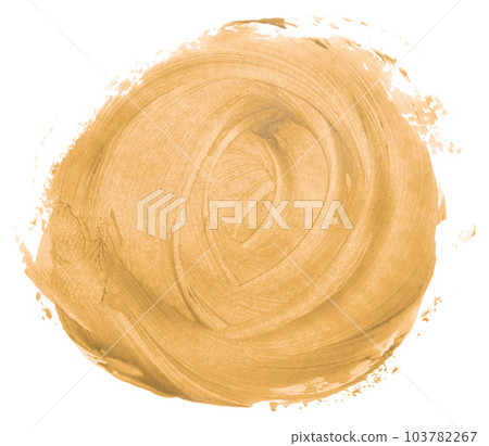 Orange brush isolated on white background. golden apricot color 103782267