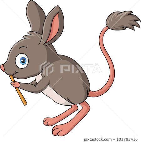 Cute jerboa cartoon on white background Cute jerboa cartoon on white background 103783416