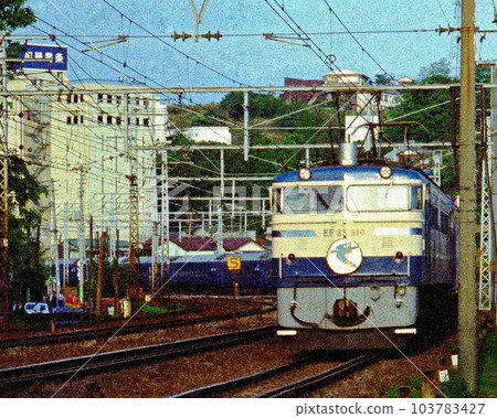 The old blue train The old blue train 103783427