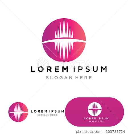 Sound wave logo and symbol vector 103783724