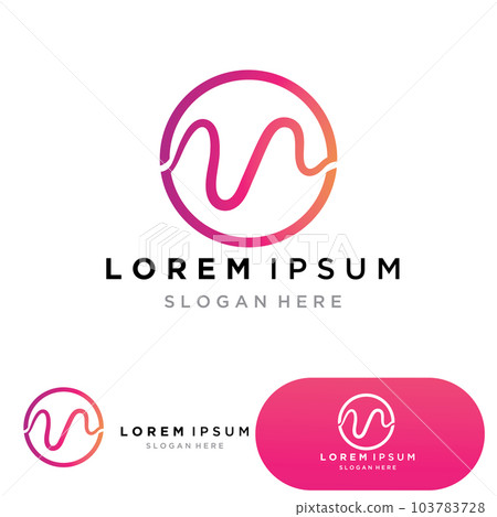 Sound wave logo and symbol vector Sound wave logo and symbol vector 103783728