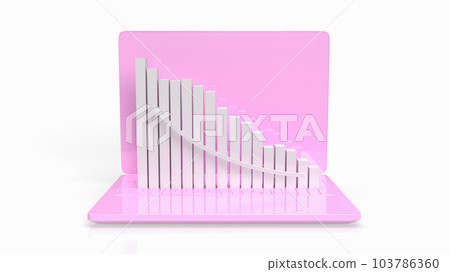 The white business chart on pink notebook 3d rendering The white business chart on pink notebook 3d rendering 103786360