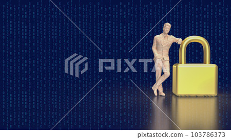 The man and master key for security concept 3d rendering The man and master key for security concept 3d rendering 103786373