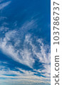 Fluffy clouds on a clear sunny day 103786737