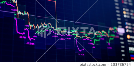 finance or investment background concept ,Tablet computer showing stock marketing data. 103786754