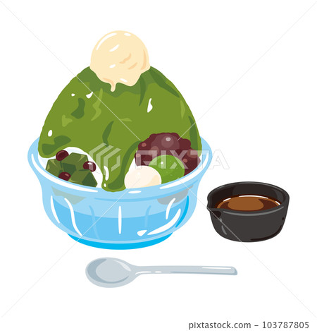 Shaved ice matcha Shaved ice matcha 103787805