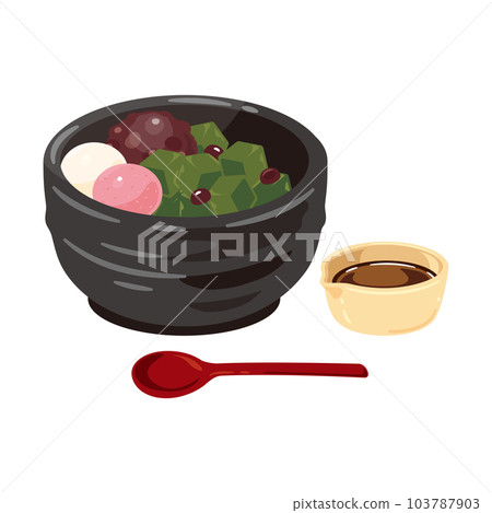 Anmitsu Matcha Agar 103787903