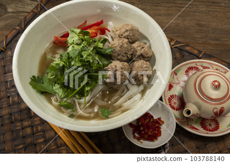 Chicken Dumpling Pho Vietnamese Cuisine Chicken Dumpling Pho Vietnamese Cuisine 103788140