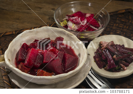 Borscht and beet dishes Borscht and beet dishes 103788171
