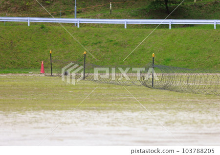 Self-Defense Forces barbed wire military 103788205