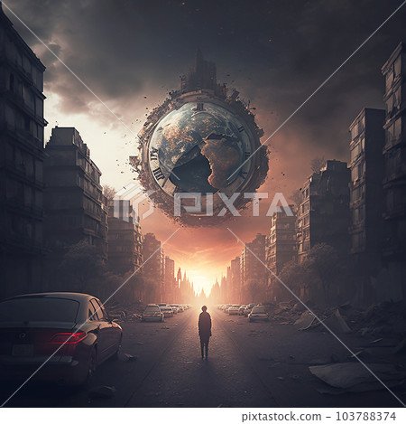 世界末日未來插畫藝術(AI 生成圖像) 世界末日未來插畫藝術(AI 生成圖像) 103788374