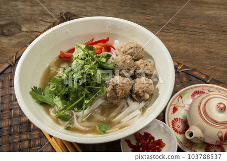 Chicken Dumpling Pho Vietnamese Cuisine Chicken Dumpling Pho Vietnamese Cuisine 103788537