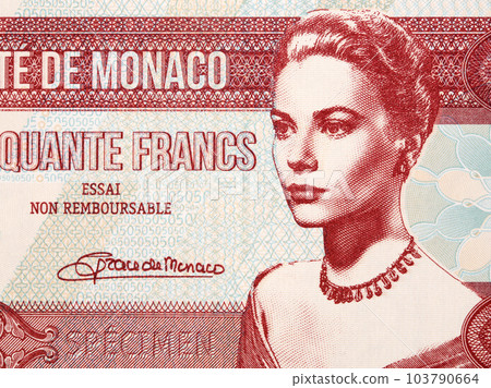 Princess Grace Kelly a portrait from money 103790664