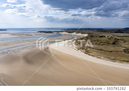 Sheskinmore bay between Ardara and Portnoo in Donegal - Ireland. 103791282