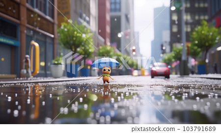 A cute pedestrian walking in the city on a rainy day with an umbrella AI-generated image Cute pedestrian Rainy A cute pedestrian walking in the city on a rainy day with an umbrella AI-generated image Cute pedestrian Rainy 103791689