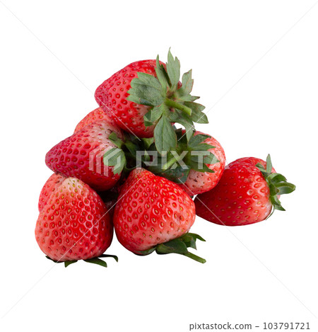 Fresh strawberries isolated on a white background. 103791721