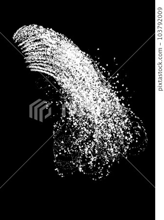 Water rushing out of a large shower head 103792009