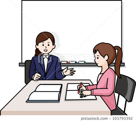 輔導老師和女學生 103793392