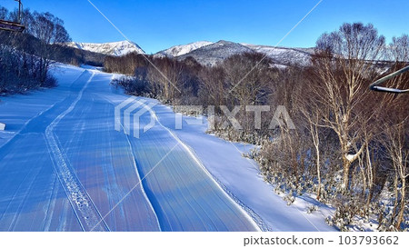 Kagura ski slopes seen from the lift Kagura ski slopes seen from the lift 103793662