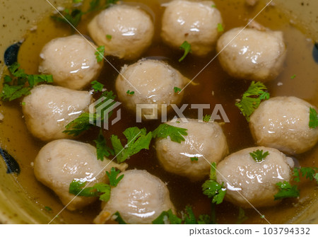 bakwan or meat balls in bowl  103794332
