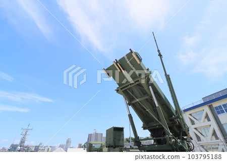 Patriot missile launcher, anti-aircraft missile, Air Self-Defense Force equipment Patriot missile launcher, anti-aircraft missile, Air Self-Defense Force equipment 103795188