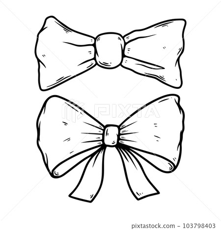 Illustration of bow knot in engraving style. Design element for poster, card, banner, sign. Vector illustration Illustration of bow knot in engraving style. Design element for poster, card, banner, sign. Vector illustration 103798403