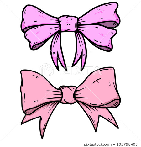 Illustration of bow knot in engraving style. Design element for poster, card, banner, sign. Vector illustration Illustration of bow knot in engraving style. Design element for poster, card, banner, sign. Vector illustration 103798405