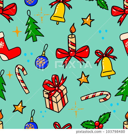 Seamless pattern with christmas design elements. Design element for poster,card, banner, sign, emblem. Vector illustration 103798480