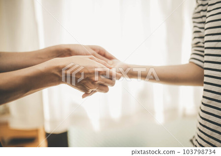 Woman being massaged at beauty salon 103798734