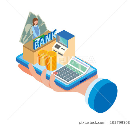 Internet banking image illustration Internet banking image illustration 103799508