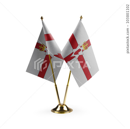 Small national flags of the Northern Ireland on a white background Small national flags of the Northern Ireland on a white background 103801102