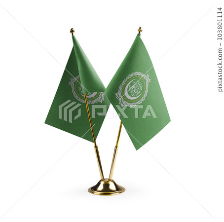 Small national flags of the Arab League on a white background Small national flags of the Arab League on a white background 103801114