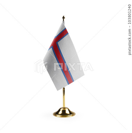 Small national flag of the Faroe Islands on a white background 103801240