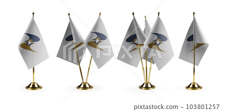 Small national flags of the Eurasian Economic Union on a white background Small national flags of the Eurasian Economic Union on a white background 103801257