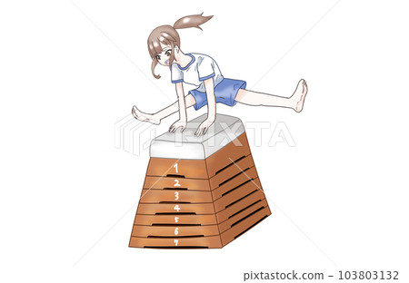女孩飛行跳躍框 103803132