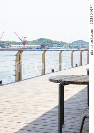 Open cafe in front of the sea Open cafe in front of the sea 103804474