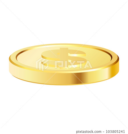 Golden money. Rotating gold coin. Golden money. Rotating gold coin. 103805241